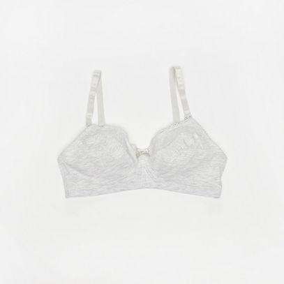 Lace Detail Nursing Bra with Hook and Eye Closure