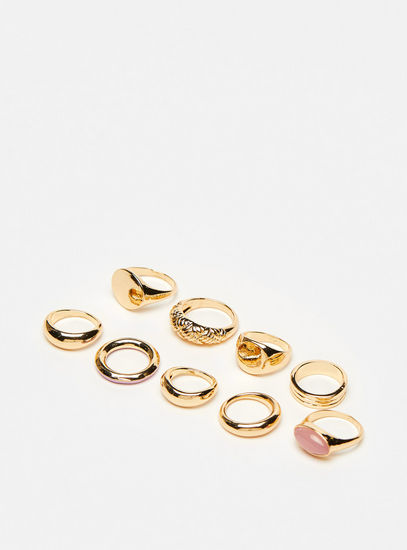 Set of 10 - Assorted Metallic Ring