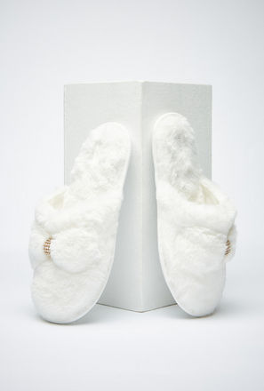 Embellished Slip-On Bedroom Slides-mxwomen-shoes-bedroomslippers-1