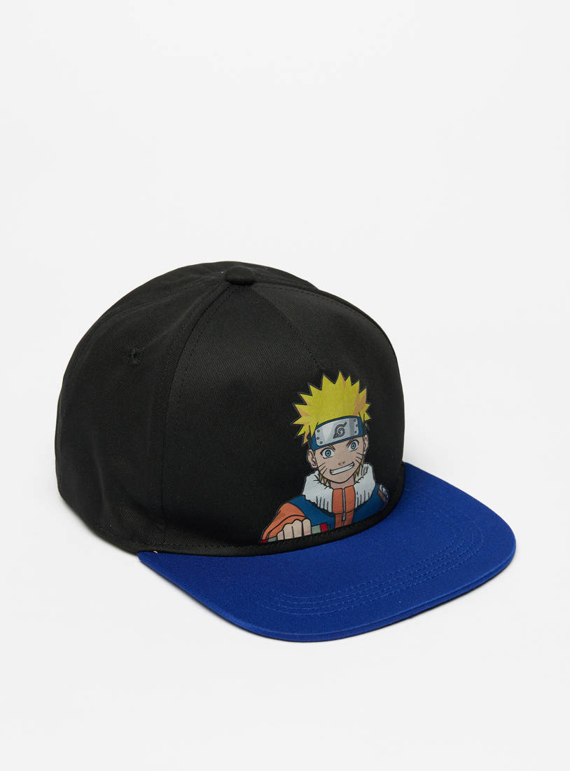 Naruto Print Baseball Cap with Snap Back Closure-Caps & Hats-image-0