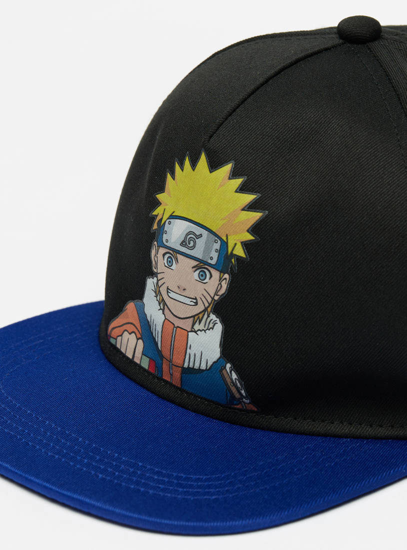 Naruto Print Baseball Cap with Snap Back Closure-Caps & Hats-image-1