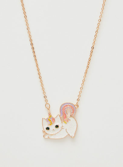 Cat Unicorn Applique Jewellery Set