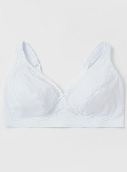 Textured Bra with Hook and Eye Closure-Bras-image-0