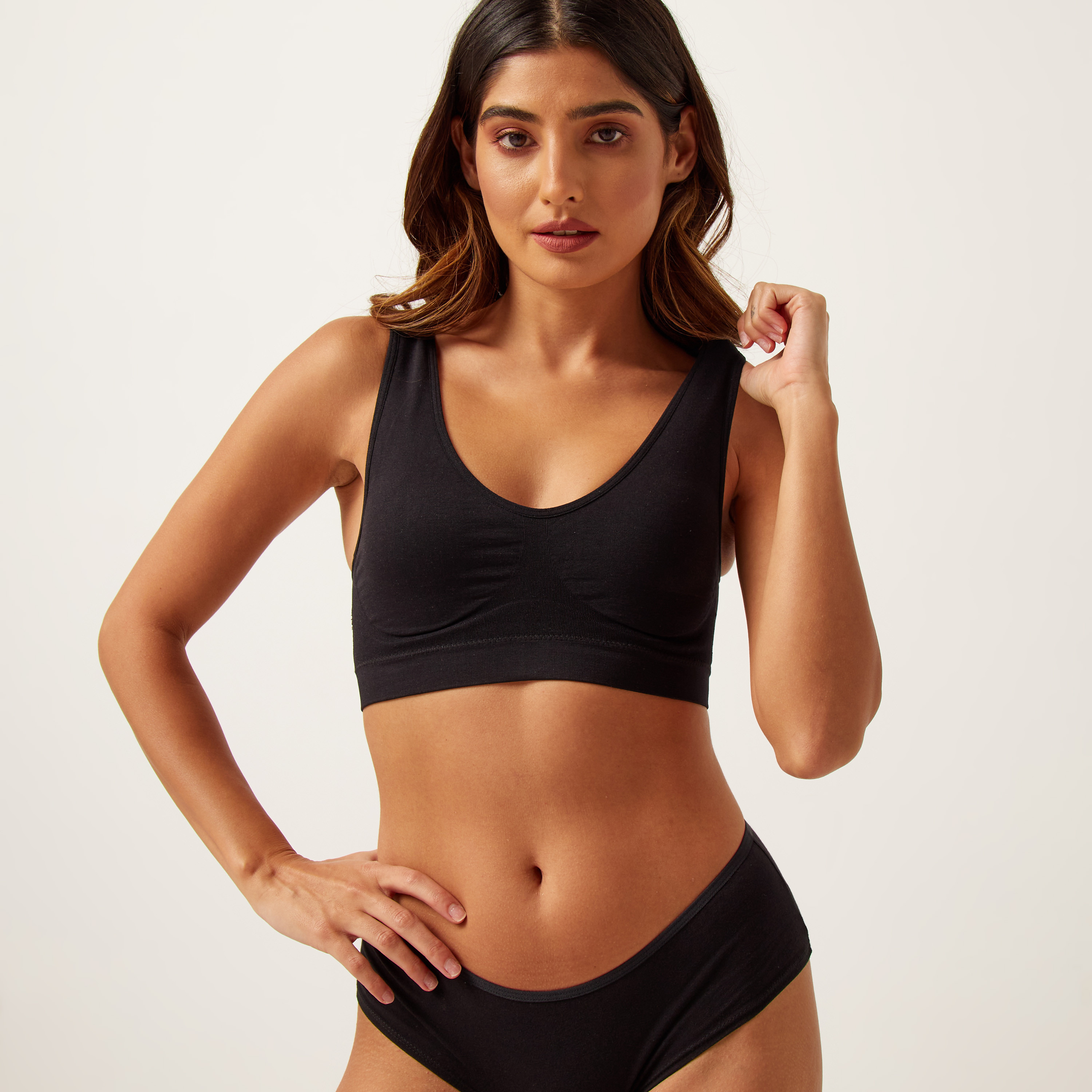 Padded Non-Wired Seamless Support Bra