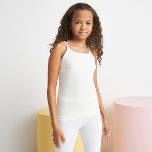 Solid BCI Cotton Camisole with Strap Sleeves