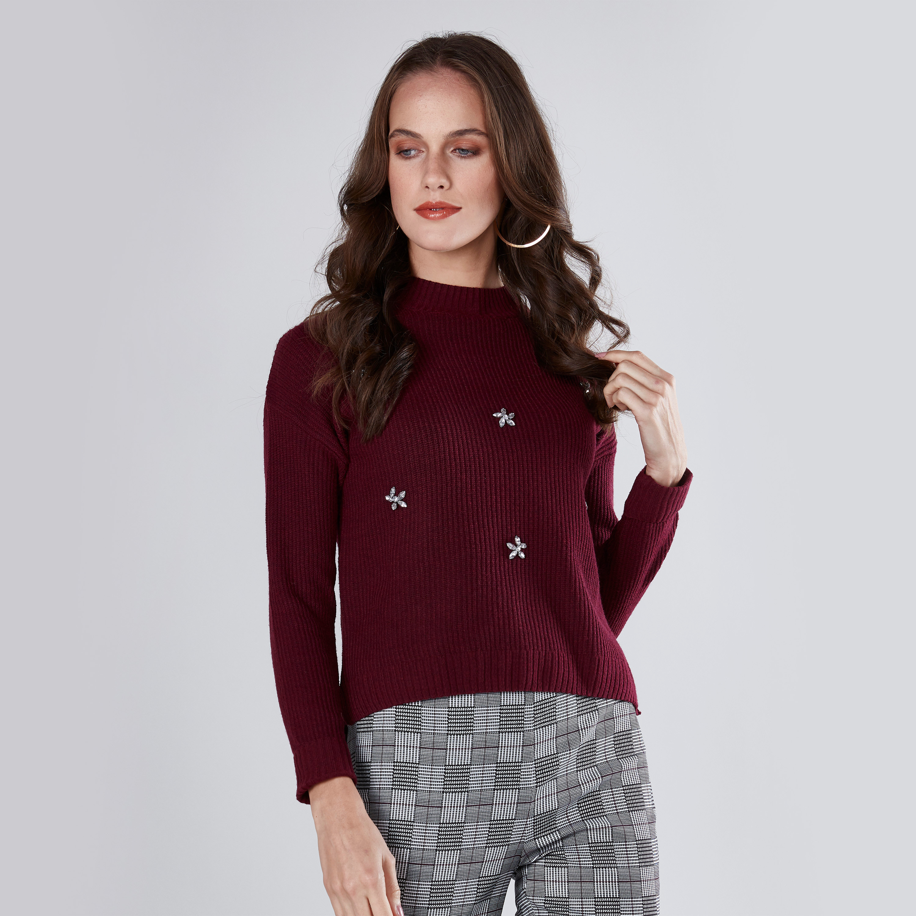 Women's embellished sale sweaters