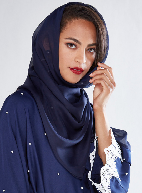 Pearl and Lace Detail Abaya
