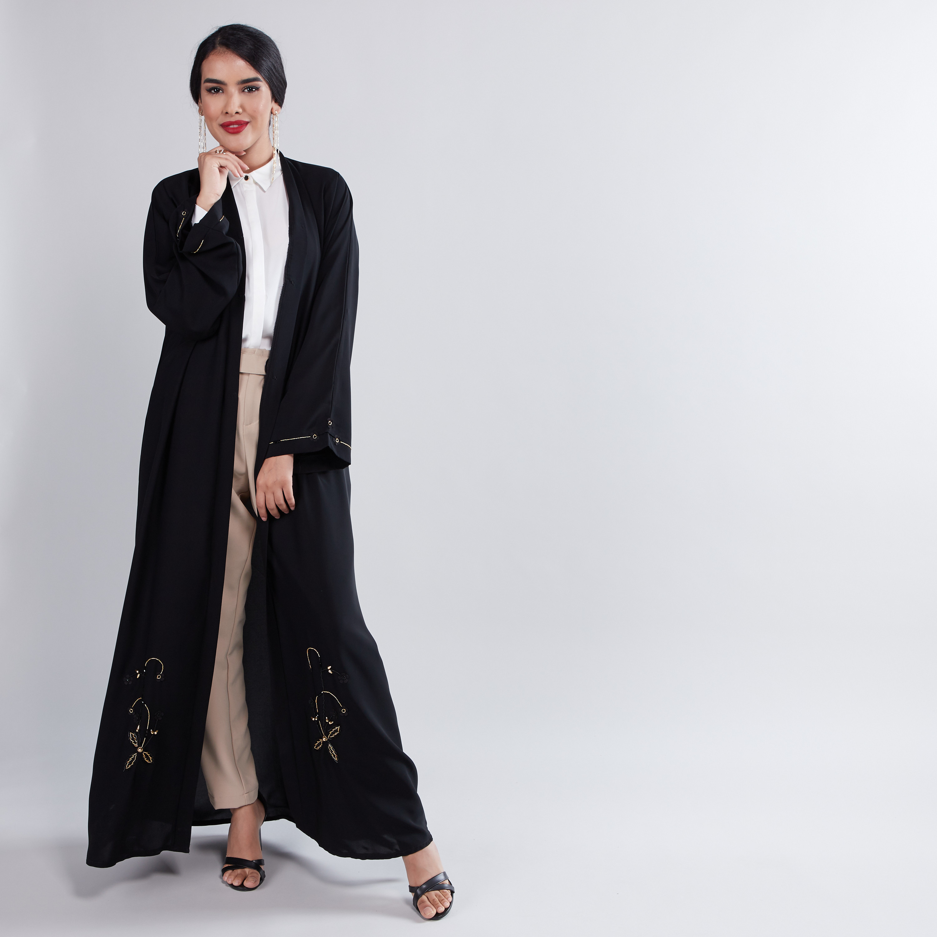 Embellished hot sale abaya jacket