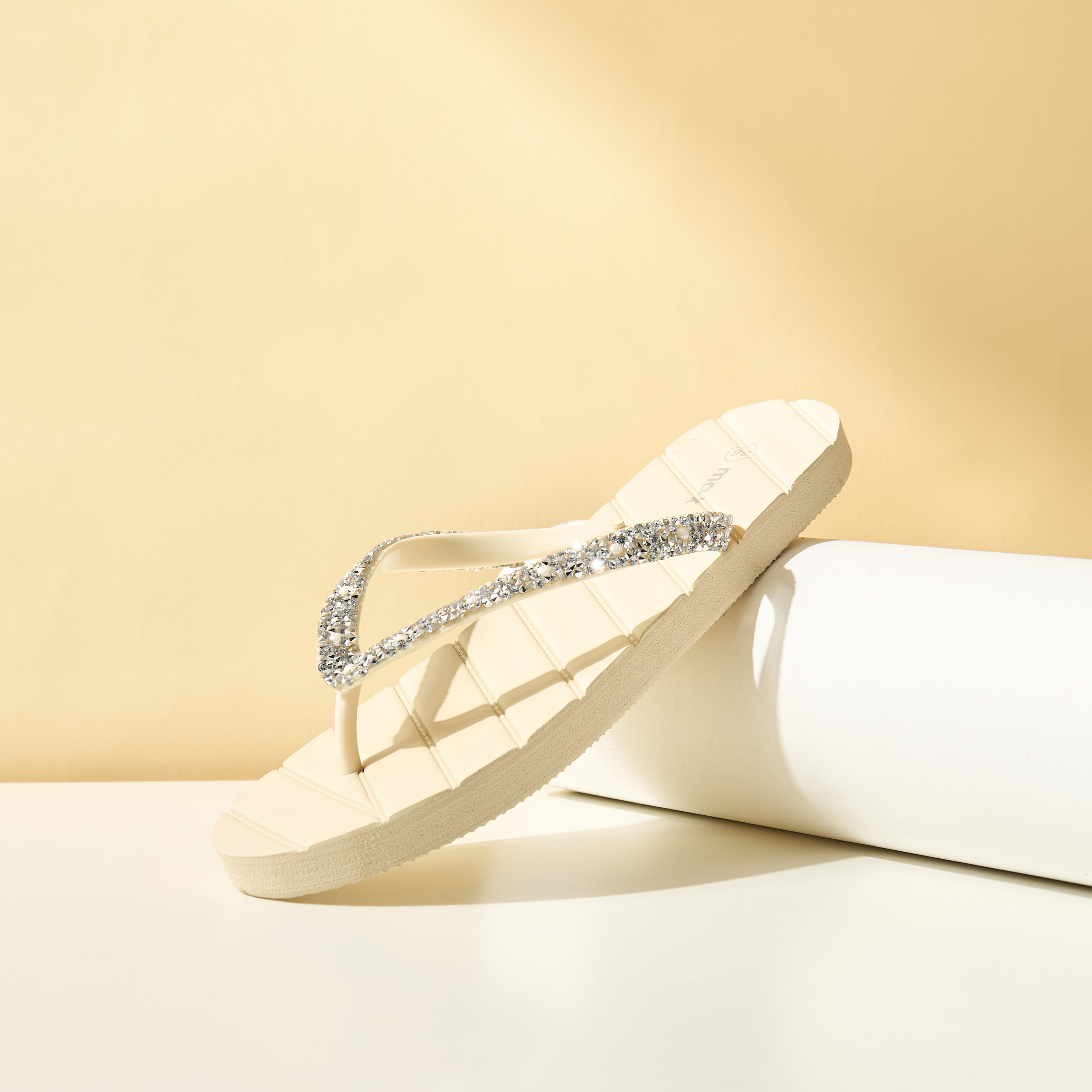 Shop Embellished Beach Slippers Online Max Bahrain