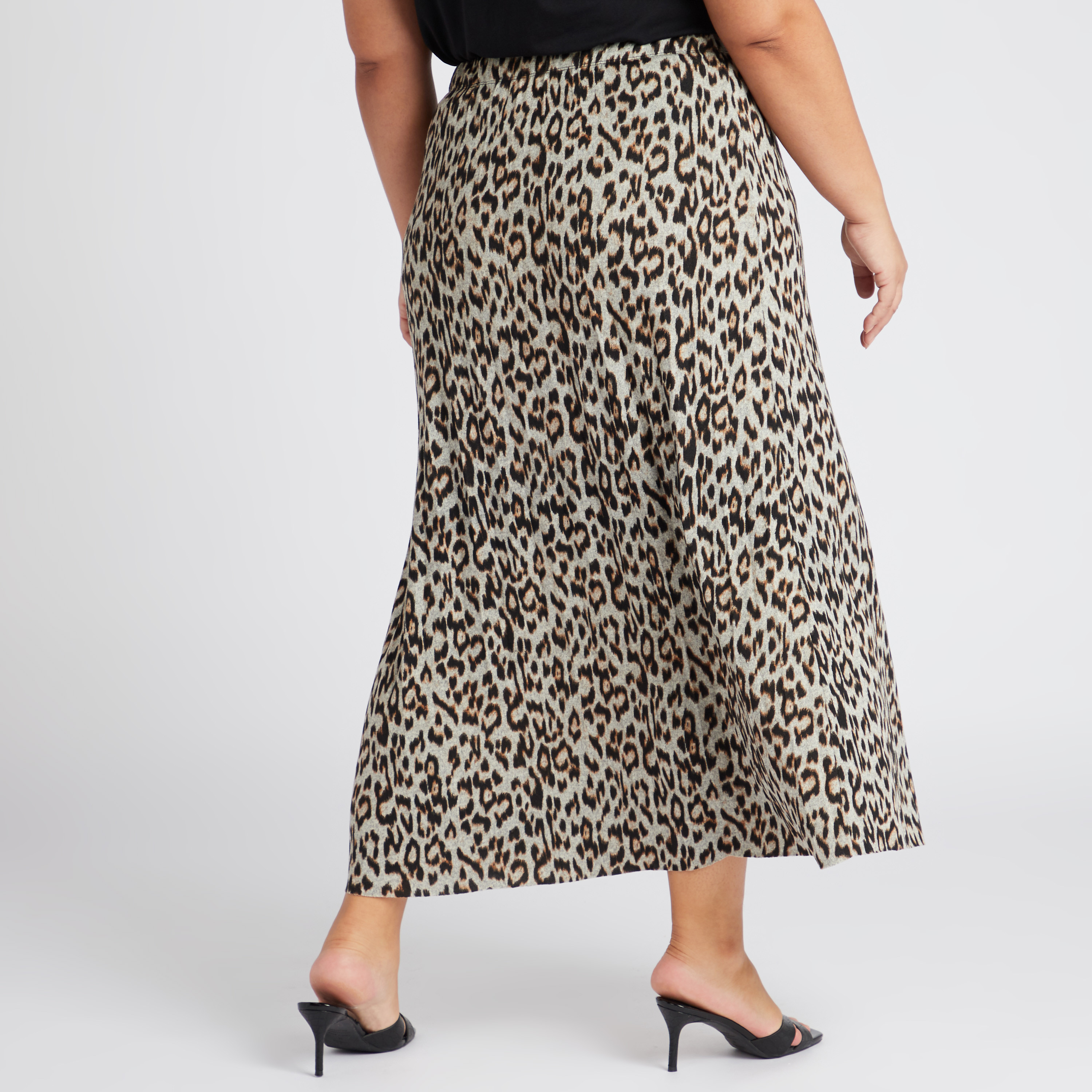 Aline leopard clearance maxi skirt