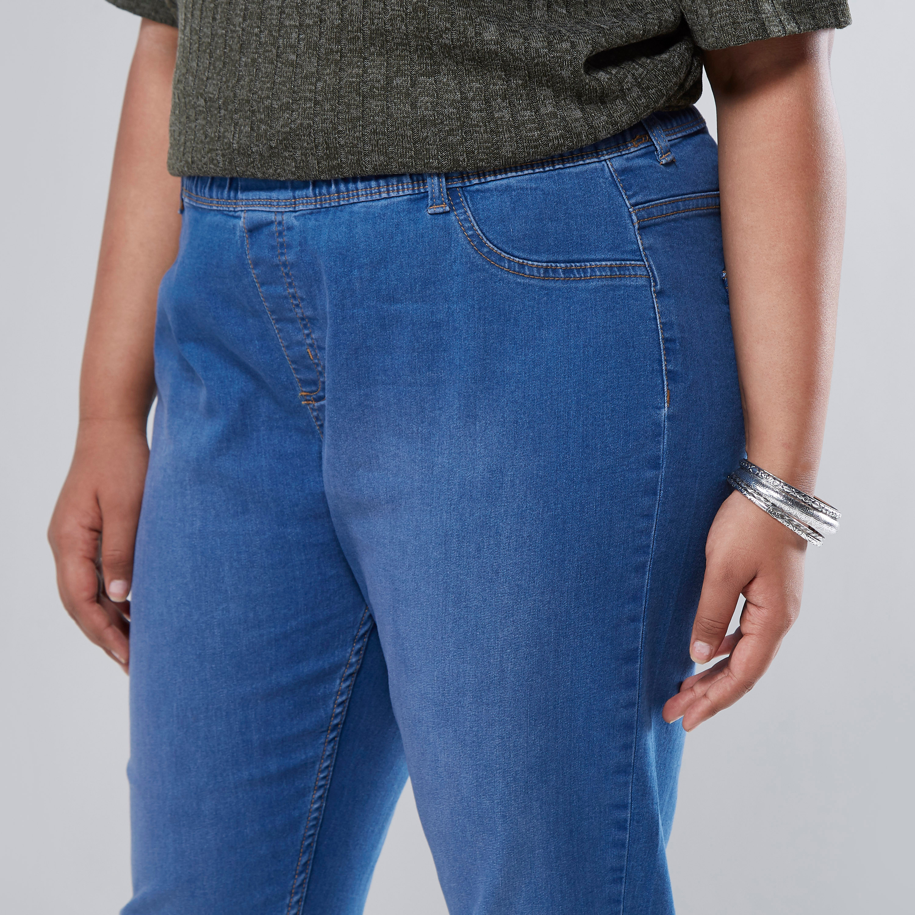 Denim jeggings with pockets hotsell