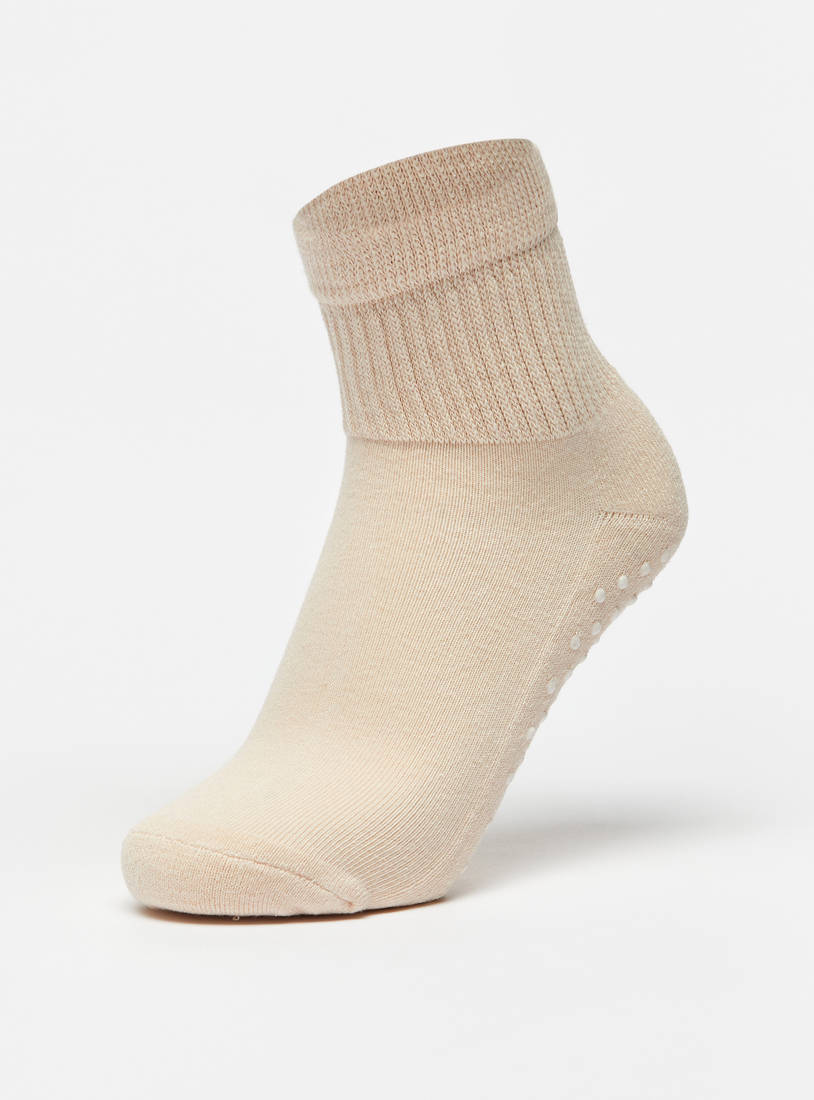 Set of 2 - Textured Crew Length Socks-Socks & Stockings-image-0