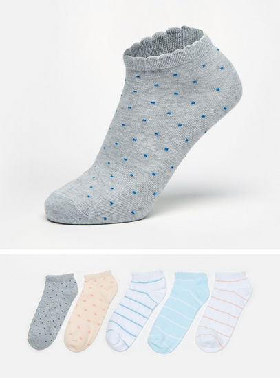 Set of 5 - Assorted Ankle Length Socks-Socks & Stockings-image-0