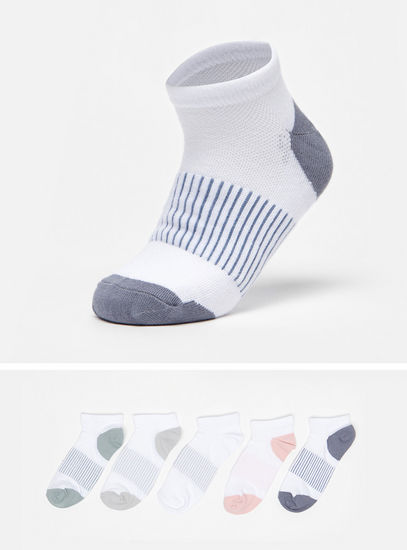 Pack of 5 - Striped Ankle Length Socks-Socks & Stockings-image-0
