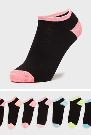Set of 7 - Panelled Ankle Length Socks