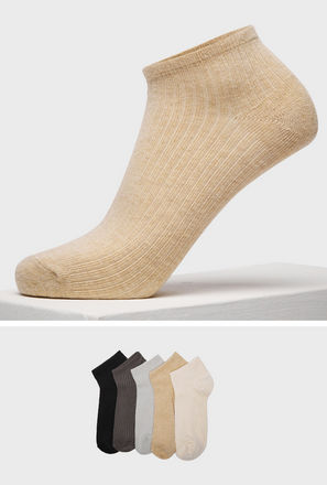 جوارب مضلعة طول الكاحل - عبوة من 5 أزواج-mxwomen-shoes-socksandstockings-3