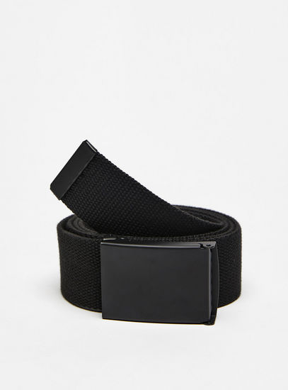 Solid Belt with Box Frame Buckle Closure