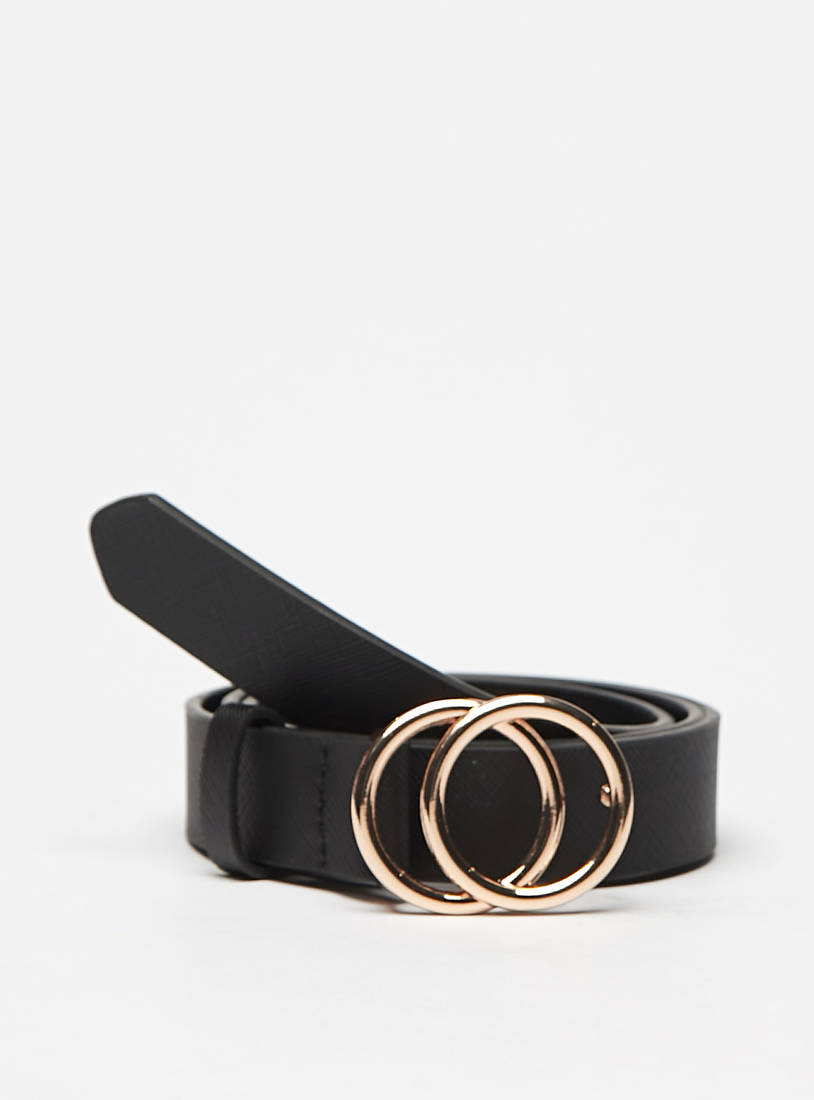 Textured Belt with Double O-Ring Pin Buckle Closure-Belts-image-0