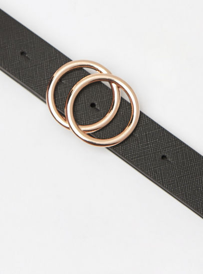 Textured Belt with Double O-Ring Pin Buckle Closure-Belts-image-1