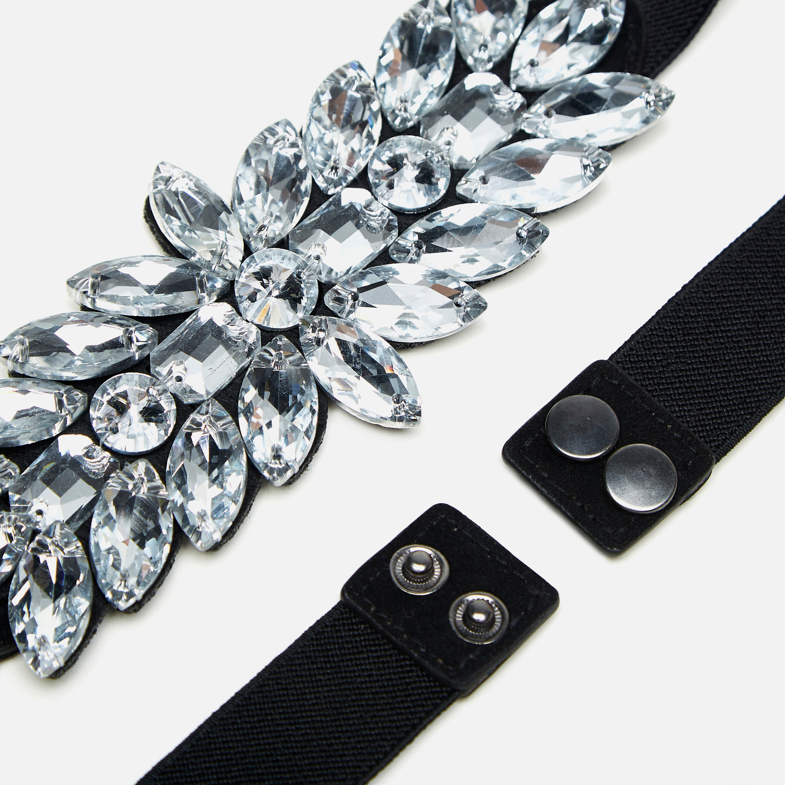 Shop Embellished Waist Belt with Button Closure Online Max UAE