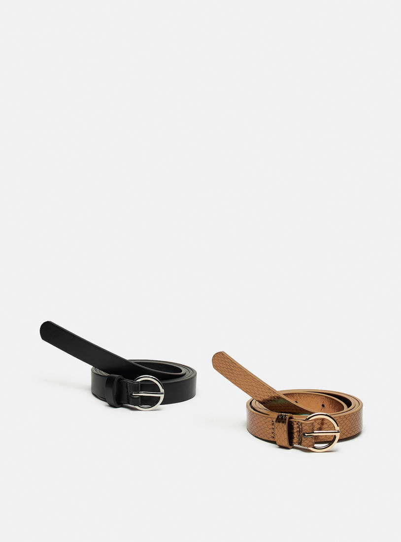 Pack of 2 - Assorted Belt with Pin Buckle Closure-Belts-image-0