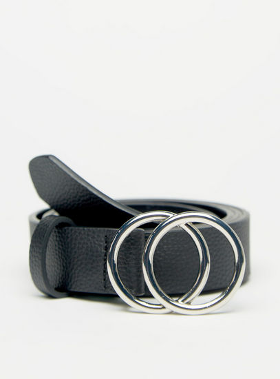 Solid Belt with Double Circle Push Pin Closure-Belts-image-0