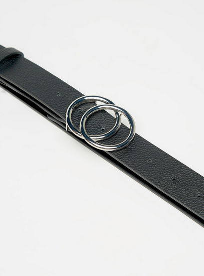 Solid Belt with Double Circle Push Pin Closure-Belts-image-1