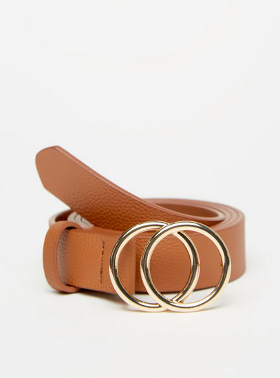 Solid Belt with Double Circle Push Pin Closure-Belts-image-0