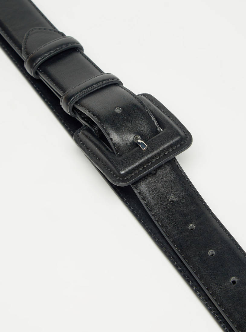 Solid Belt with Pin Buckle Closure-Belts-image-1