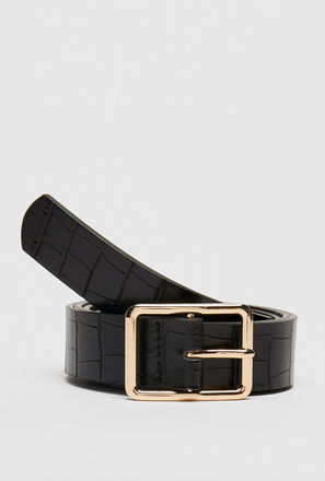 Textured Belt with Pin Buckle Closure