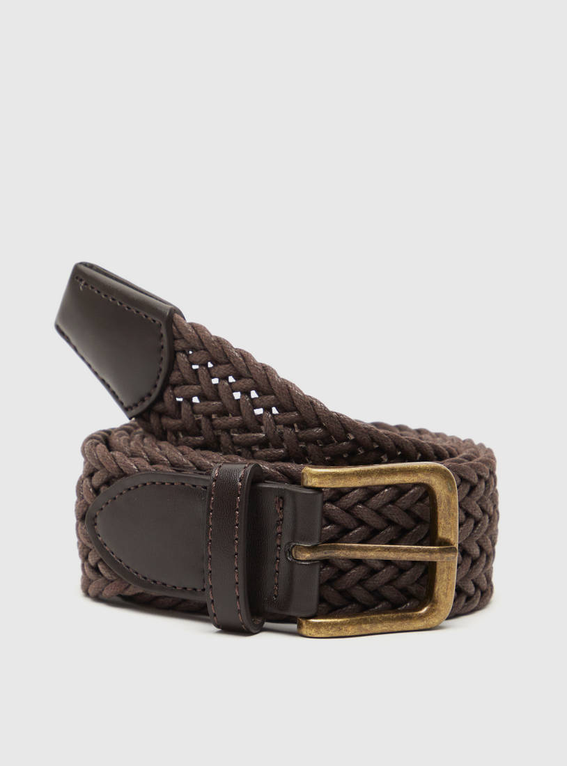 Textured Belt with Pin Buckle Closure-Belts-image-0