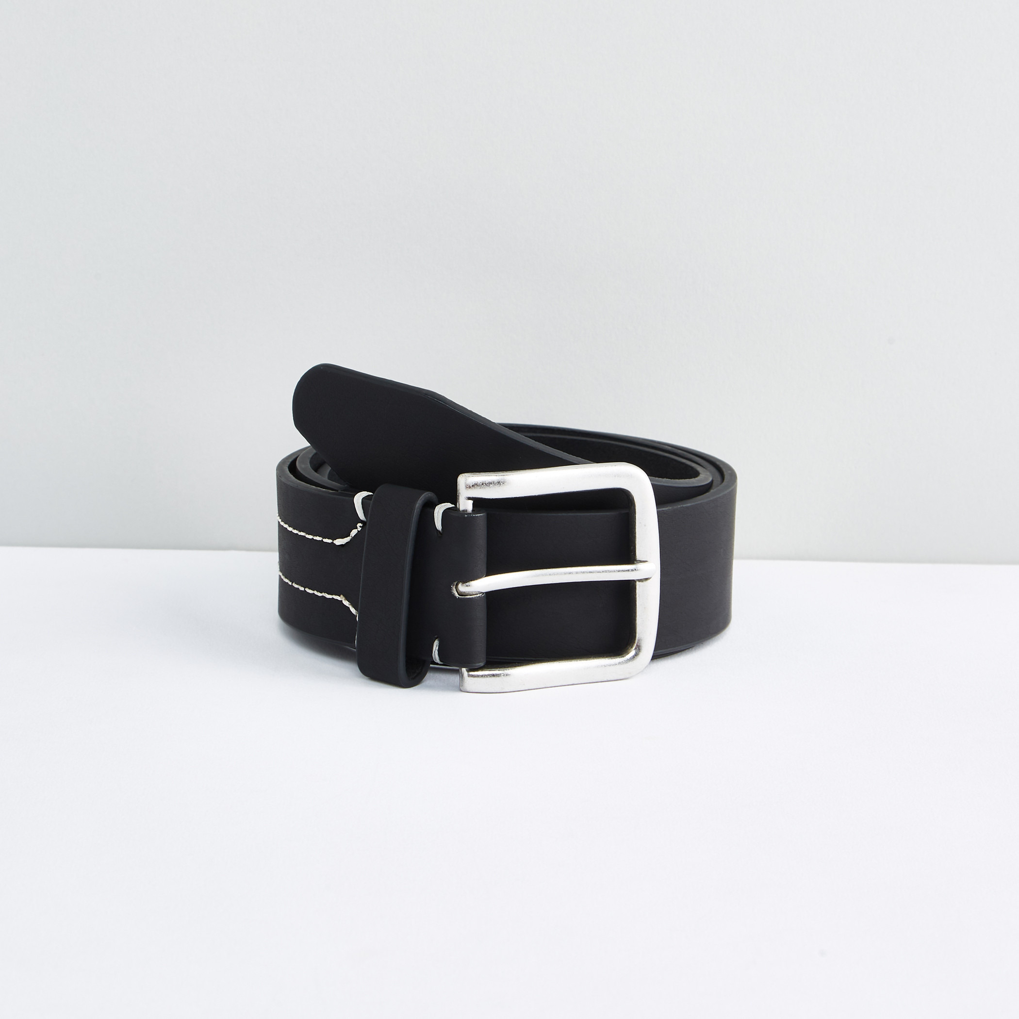 Shop Stitch Detail Belt with Pin Buckle 