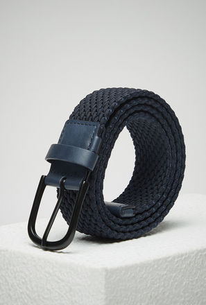 Textured Wide Belt with Pin Buckle Closure-mxmen-accessories-belts-2
