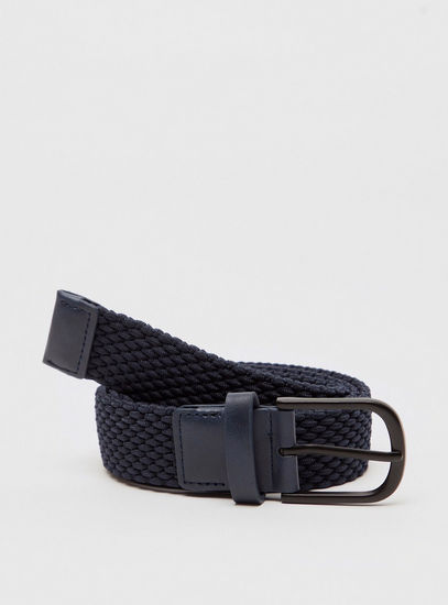 Textured Waist Belt with Pin Buckle Closure