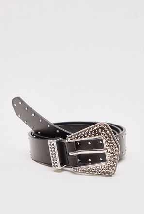 Stud Detail Belt with Buckle