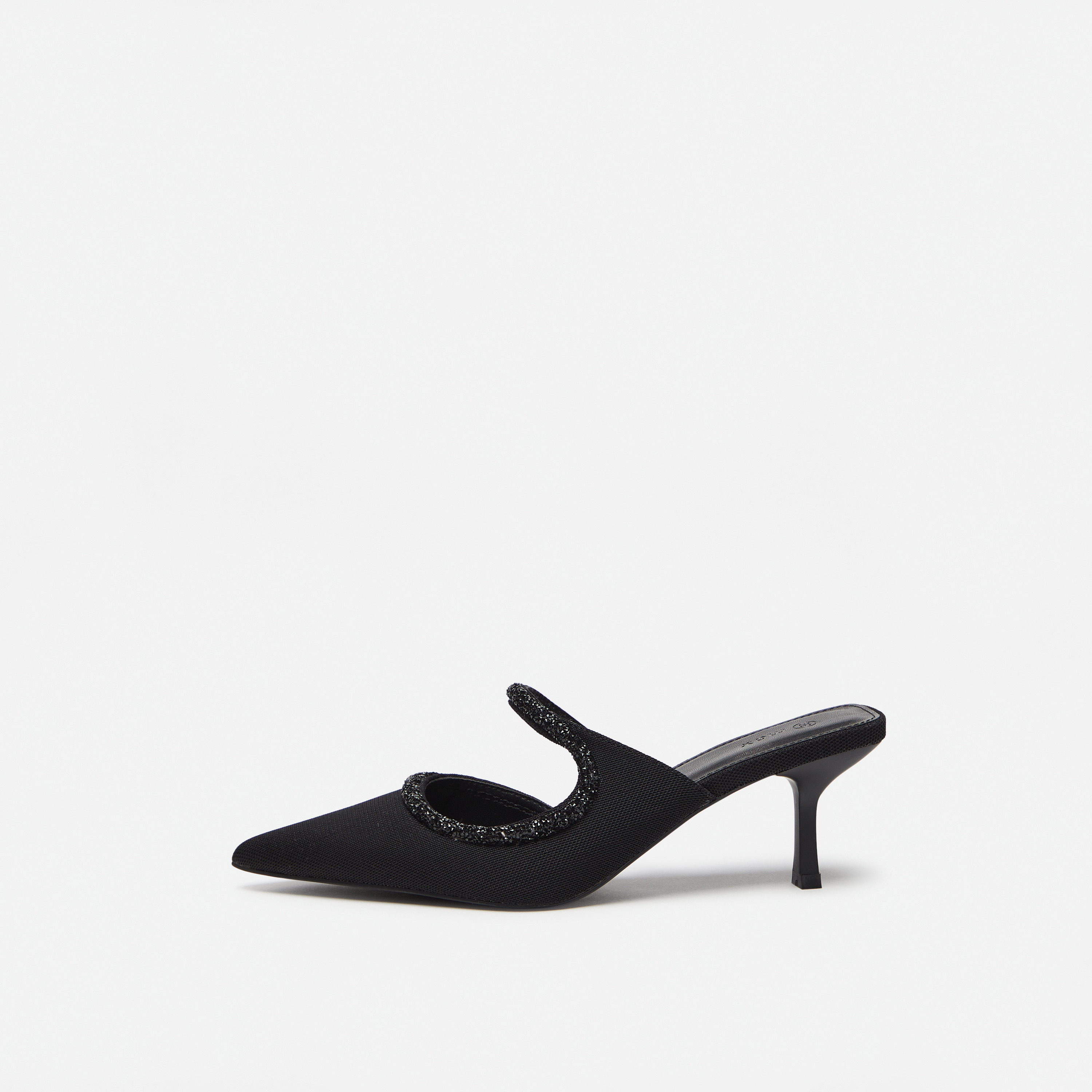 Shop Mesh Detail Sandals with Mule Heels Online | Max Qatar