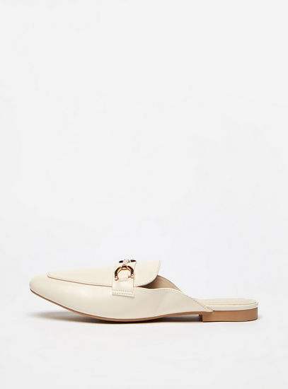 Metal Accented Slip-On Mules-Casual Shoes-image-0