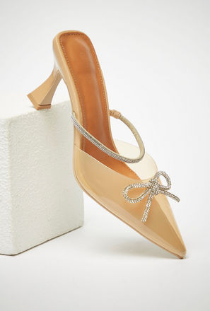 Embellished Slip-On Mules with Flared Heels-mxwomen-shoes-heels-3