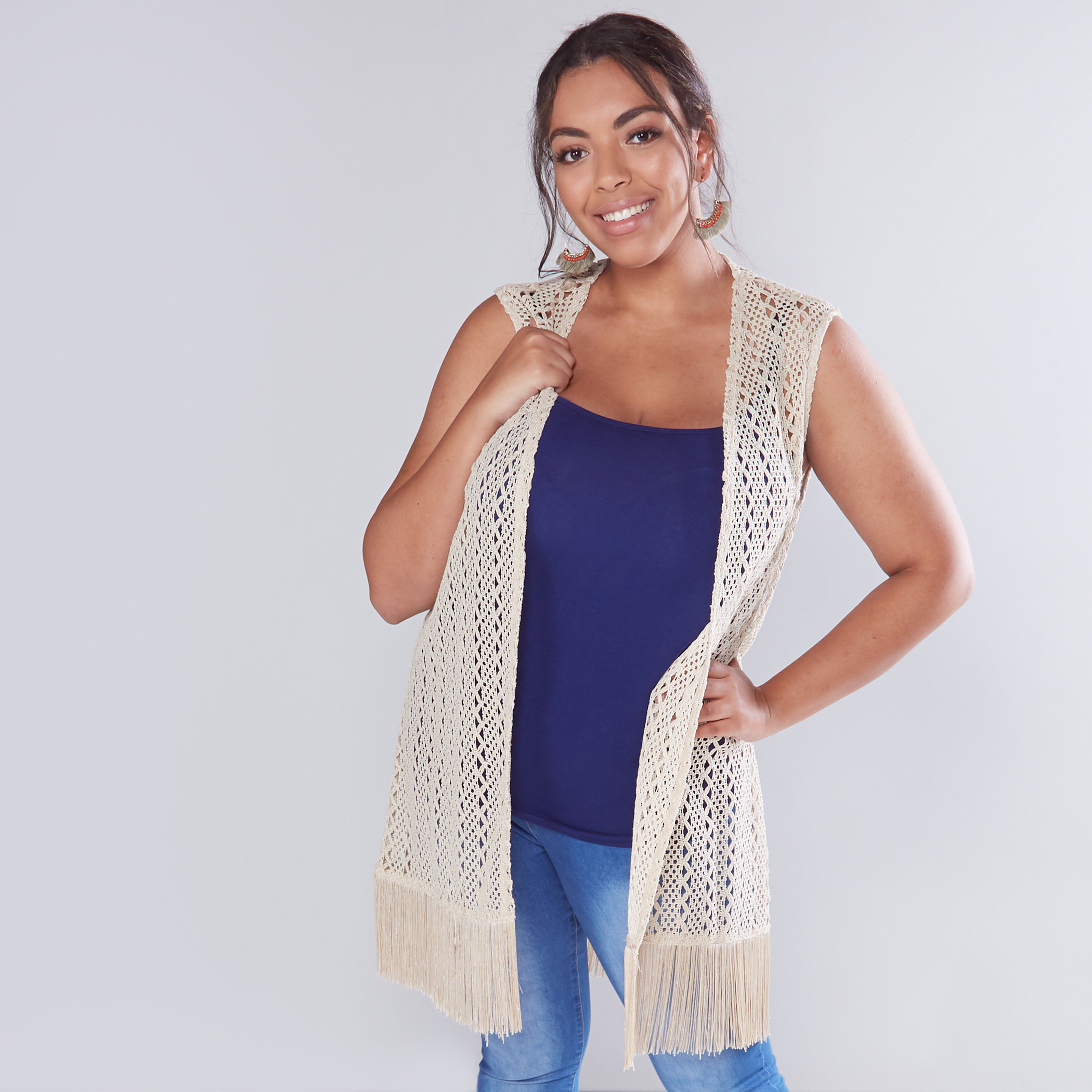 crochet sleeveless shrug