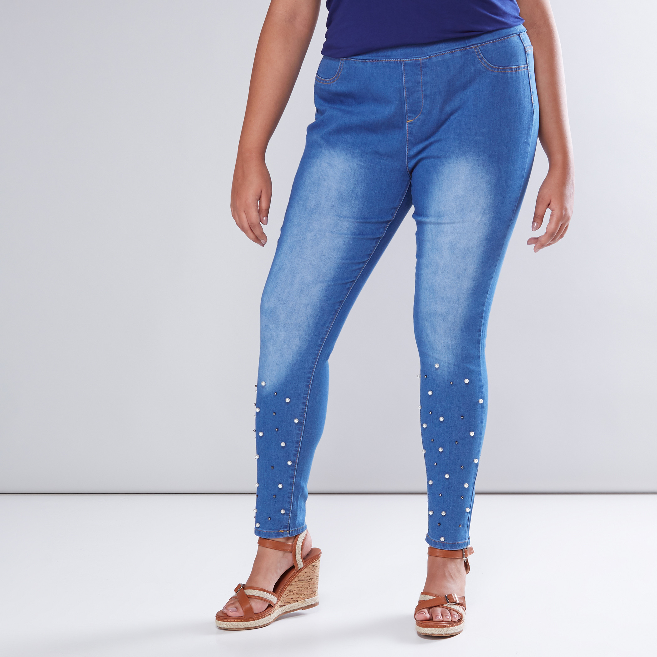 Shop Embellished Full Length Jeggings 