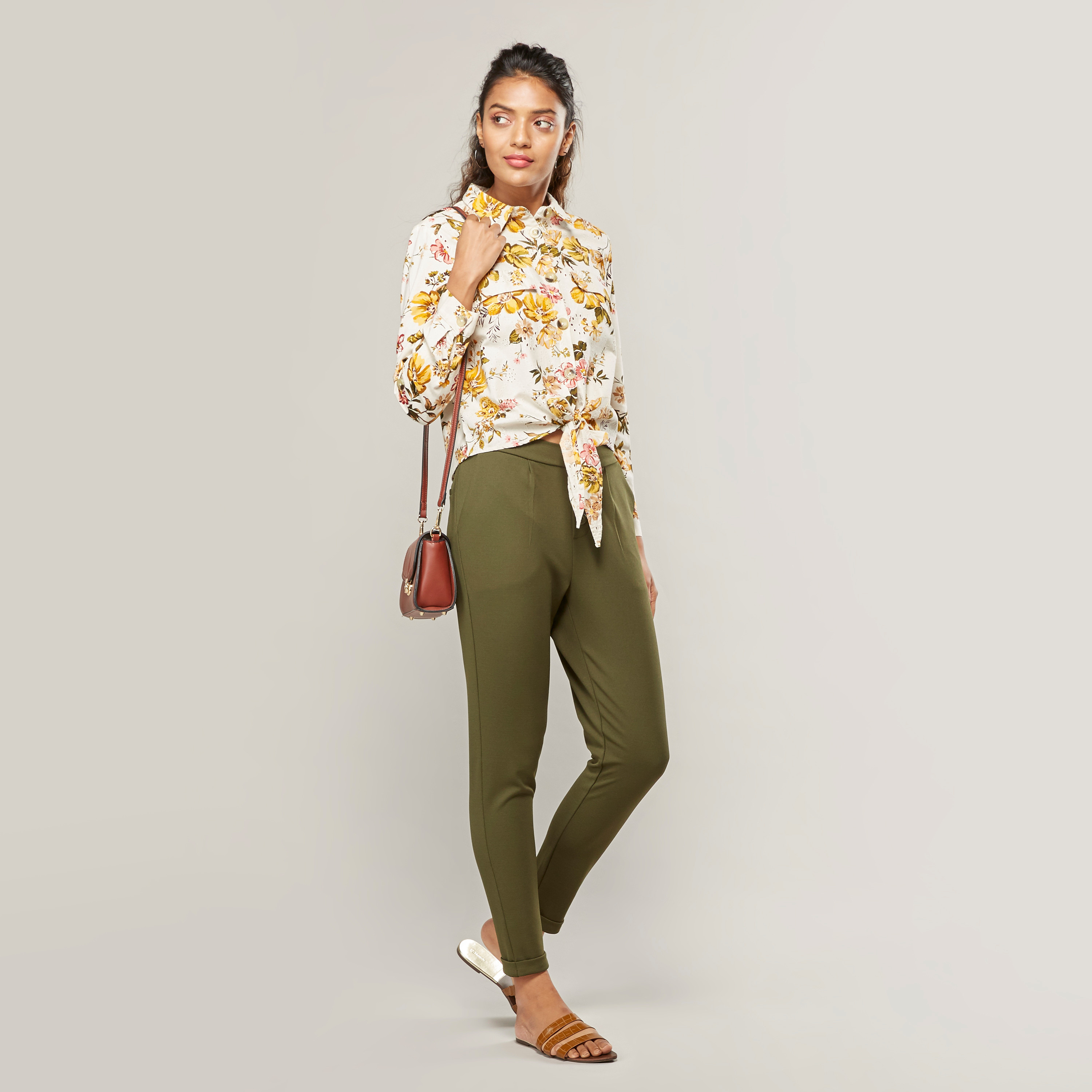 Shop Printed Shirt with Long Sleeves 