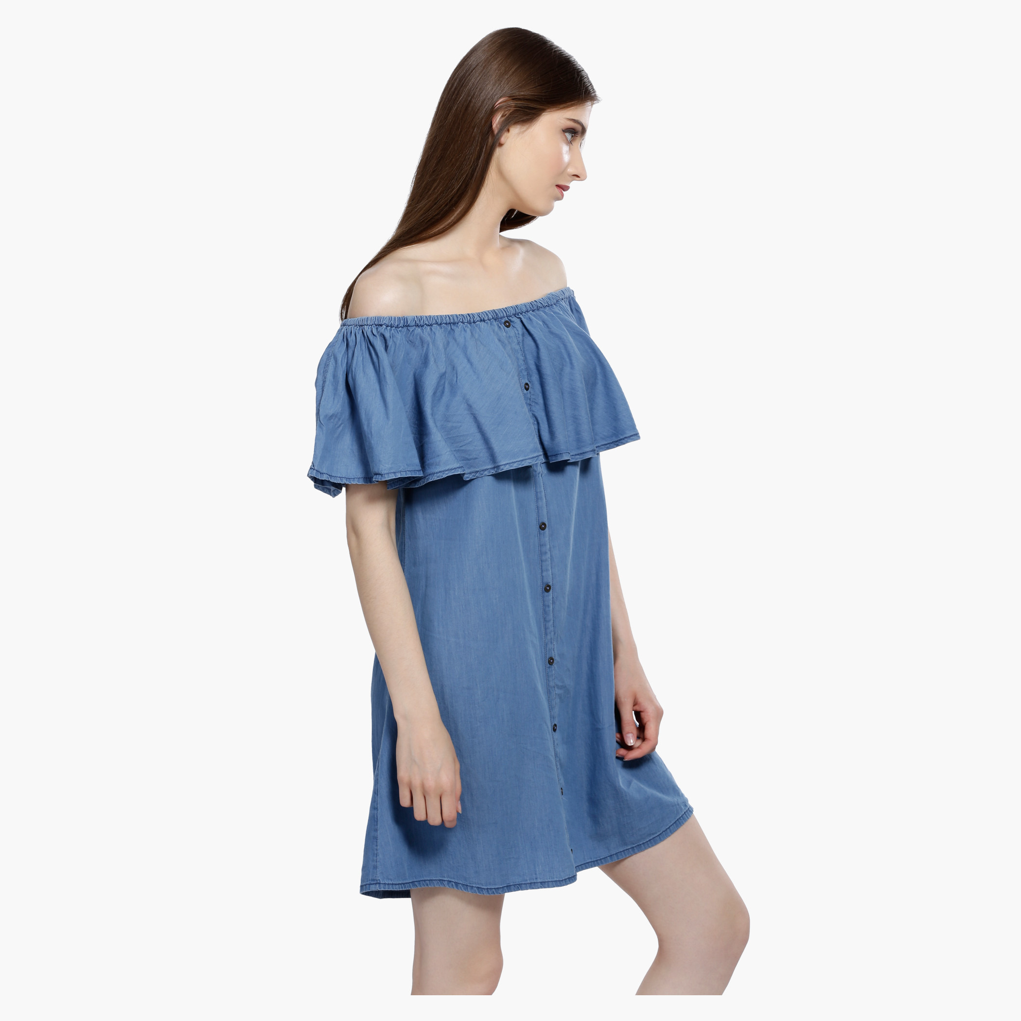 Out shoulder outlet dress