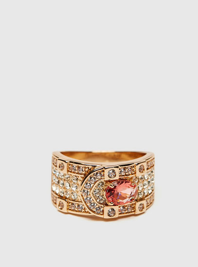 Embellished Metallic Ring
