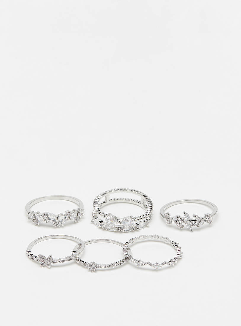 Set of 6 - Embellished Ring-Rings-image-0