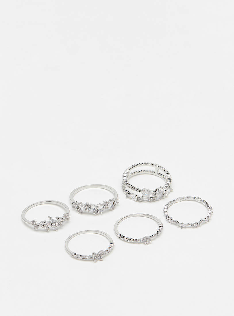 Set of 6 - Embellished Ring-Rings-image-1
