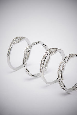 Pack of 4 - Stone Embellished Ring-mxwomen-accessories-jewellery-rings-2