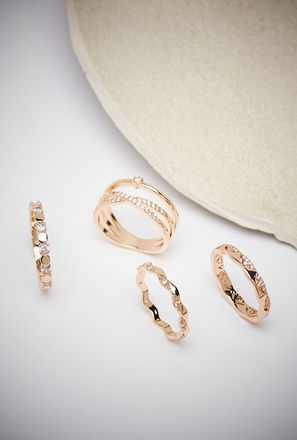 Pack of 4 - Embellished Ring-mxwomen-accessories-jewellery-rings-0