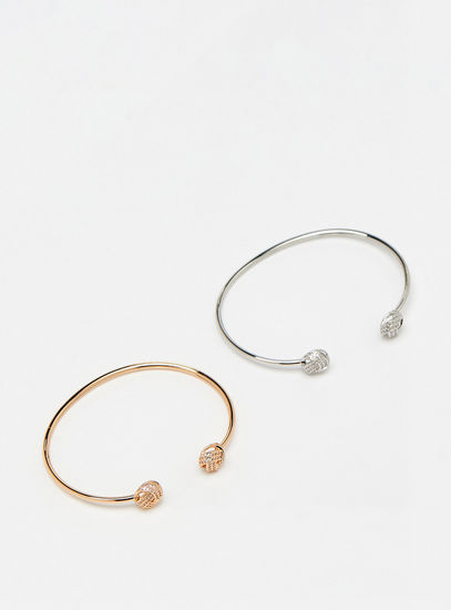 Set of 2 - Embellished Cuff Bracelet-Bangles & Bracelets-image-1