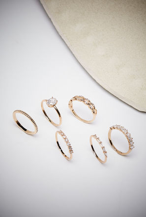 Pack of 6 - Embellished Ring-mxwomen-accessories-jewellery-rings-1