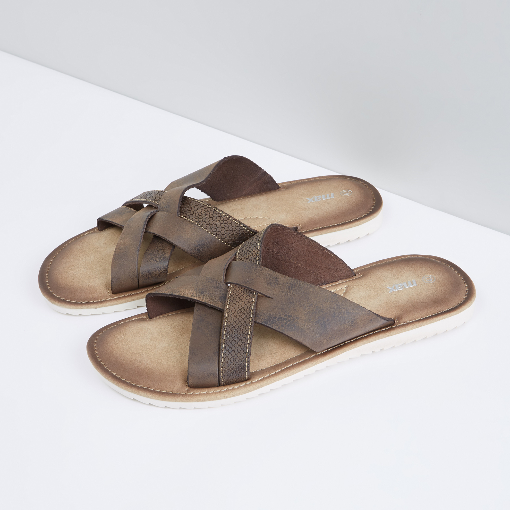 Shop Cutout Detail Slip-On Sandals Online | Max UAE